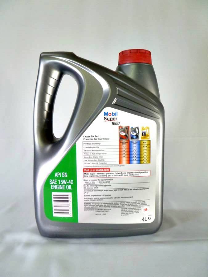 Mobil Super 1000 15W40 Engine Oil (4litres)